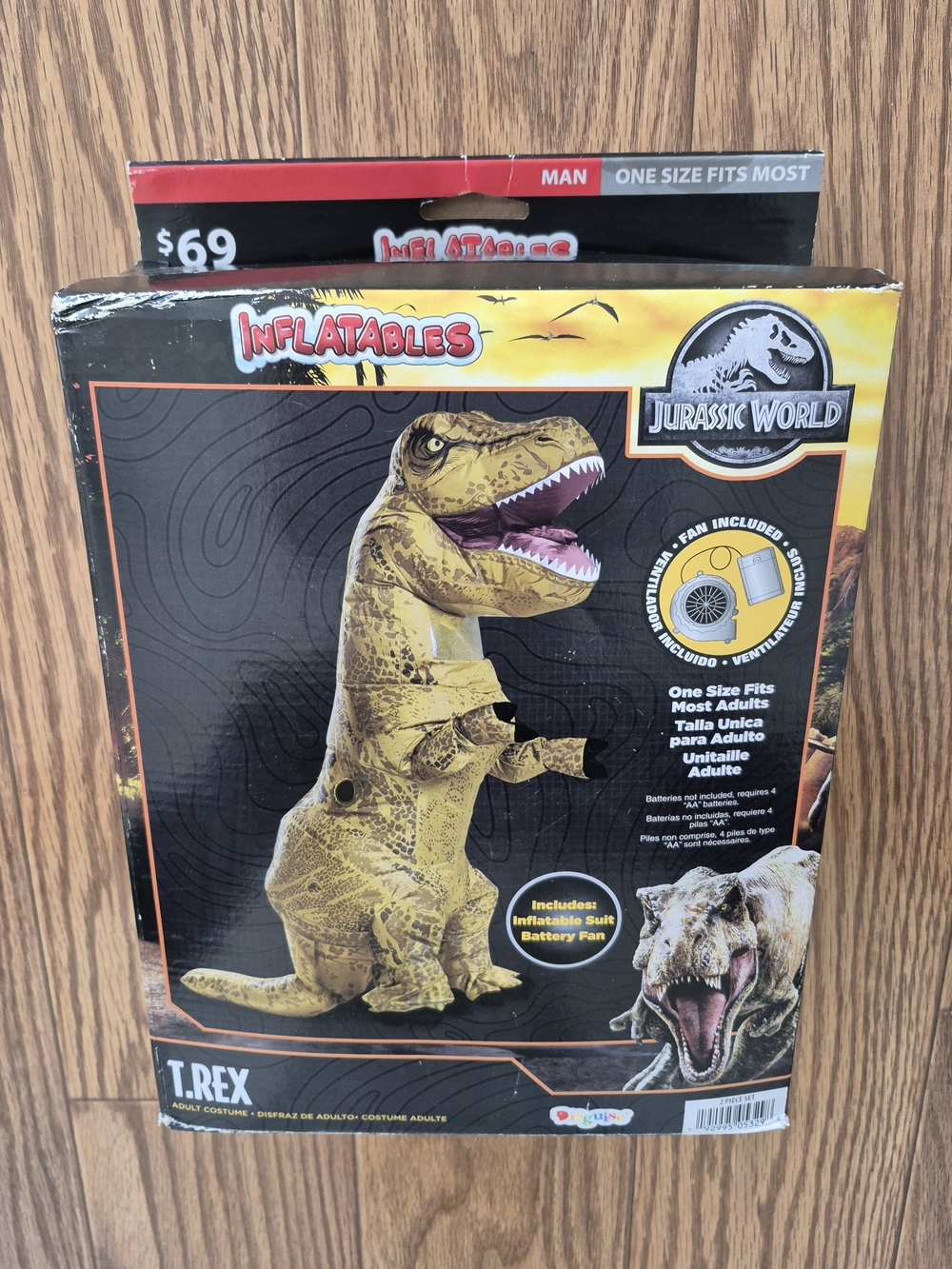 Inflatable Jurassic World T. Rex Halloween Costume Adult